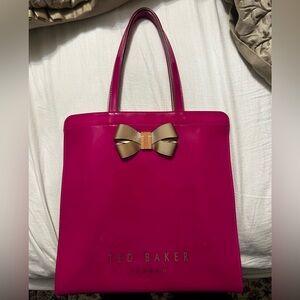 Ted Baker Fuchsia Tote with Gold Bow